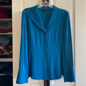 Teal blue blouse
